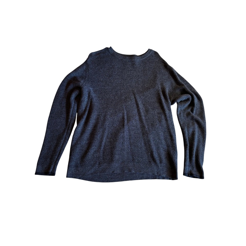 Smartwool Cheyenne Creek Crew Sweater Mens Navy Blue Merino Wool Blend Size L